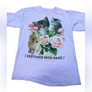 Teen Hearts Kitten Cat Seething With Rage Tshirt